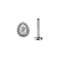 Implant Grade ASTM F136 Titanium 5 Big Stones Fan Top Push In Labret