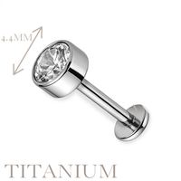 Implant Grade ASTM F136 Titanium Big Stone Internaly Threaded Labret