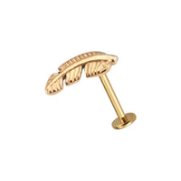 Implant Grade ASTM F136 Titanium Feather Internaly Threaded Labret