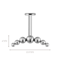 Implant Grade ASTM F136 Titanium Hidden Helix Without Stone Internaly Threaded Labret