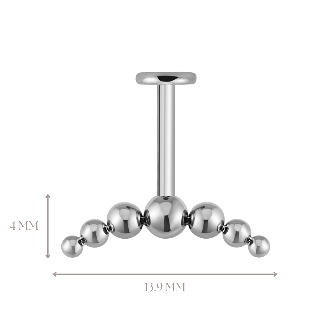 Implant Grade ASTM F136 Titanium Hidden Helix Without Stone Internaly Threaded Labret
