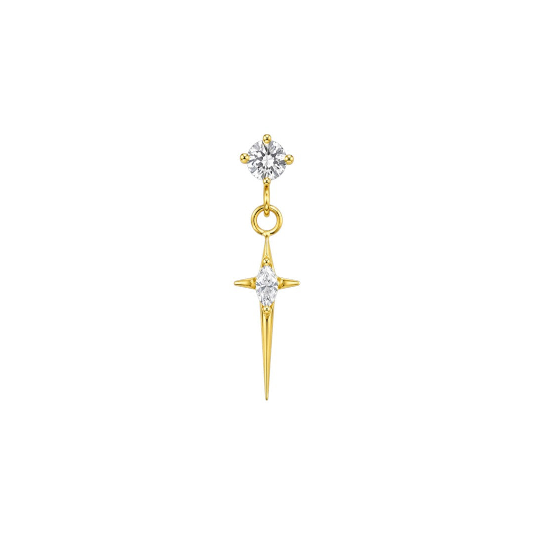 Implant Grade ASTM F136 Titanium Stone Sparkle Pendant