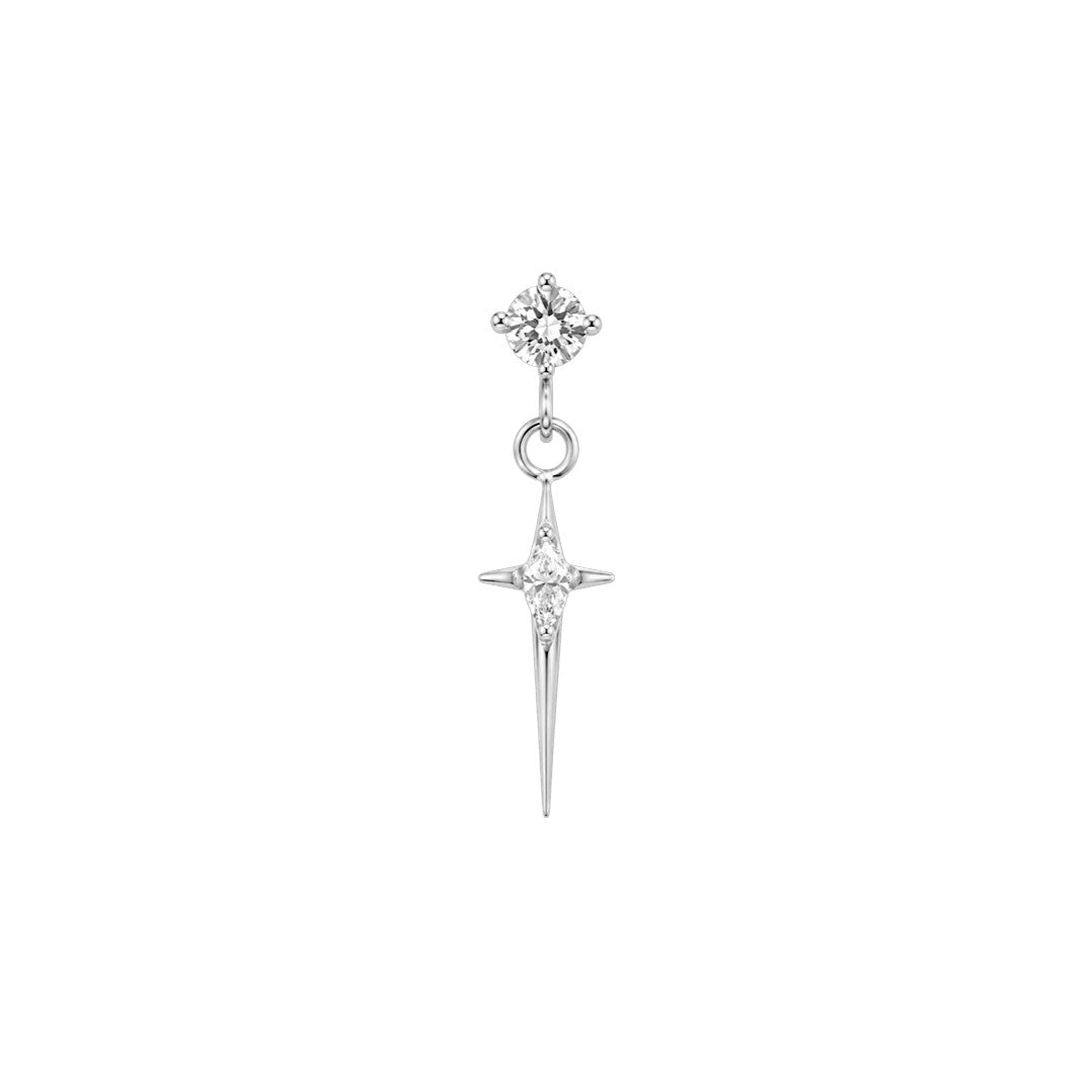 Implant Grade ASTM F136 Titanium Stone Sparkle Pendant