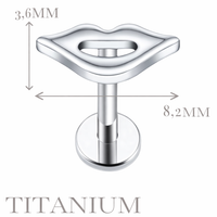 Implant Grade ASTM F136 Titanium Lips Internaly Threaded Labret