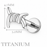 Implant Grade ASTM F136 Titanium Wire Internaly Threaded Labret