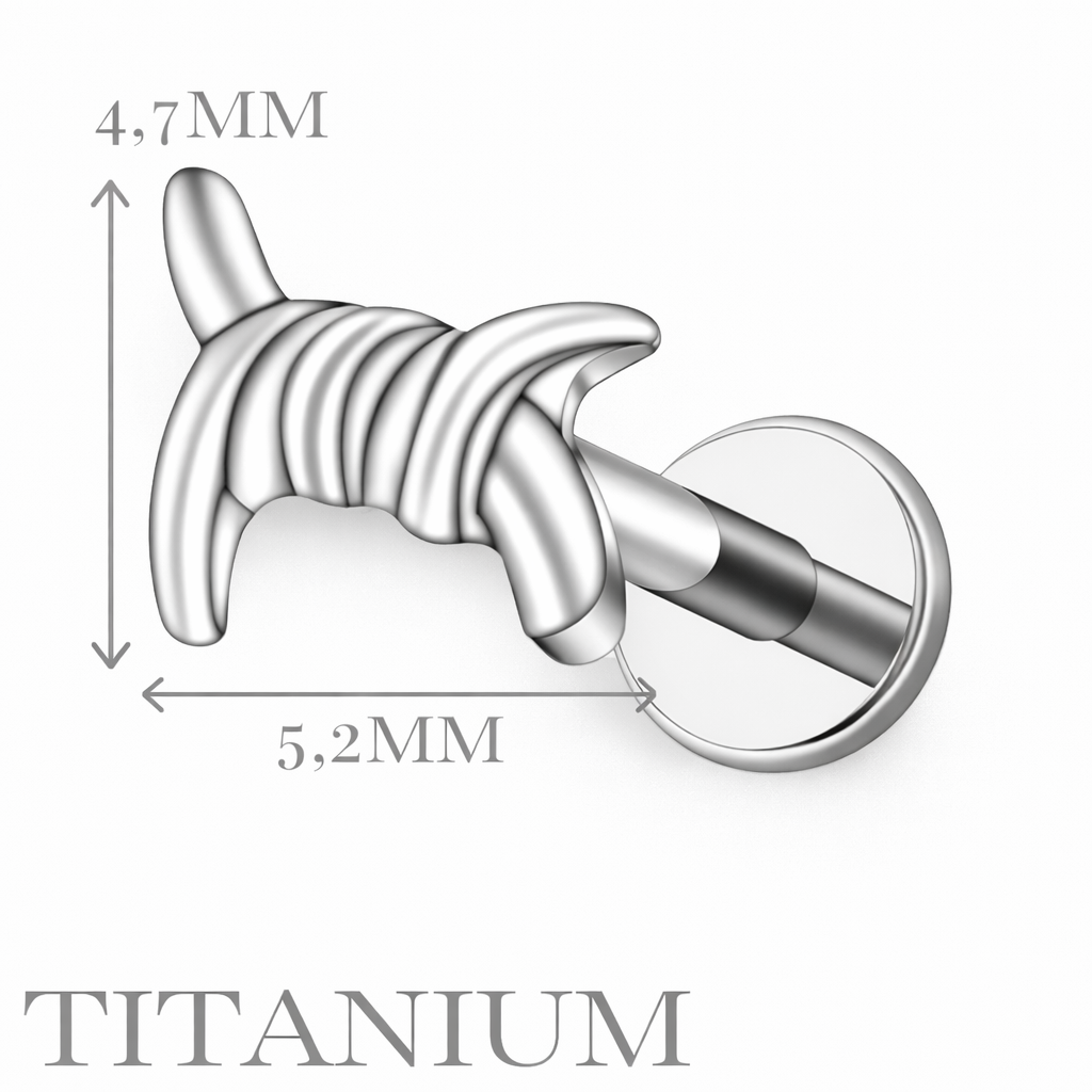 Implant Grade ASTM F136 Titanium Wire Internaly Threaded Labret