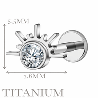 Implant Grade ASTM F136 Titanium Sunny Internaly Threaded Labret