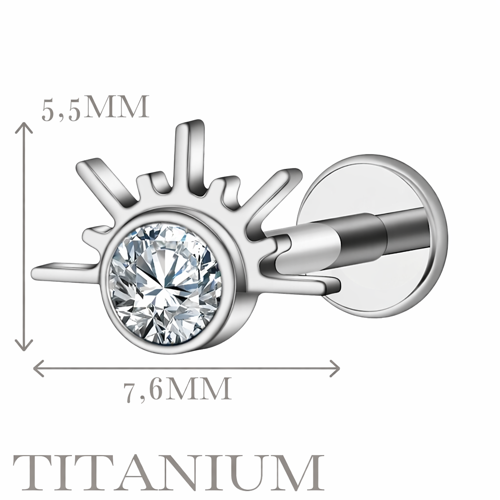Implant Grade ASTM F136 Titanium Sunny Internaly Threaded Labret