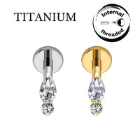 Implant Grade ASTM F136 Titanium Drop And Round stone Internally Threaded