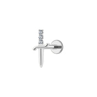 Implant Grade ASTM F136 Titanium Internaly Threaded Zirkonia Sword Labret