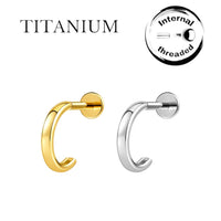 Implant Grade ASTM F136 Titanium Labret C Internaly Threaded