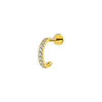 Implant Grade ASTM F136 Titanium Labret CZ C Internaly Threaded