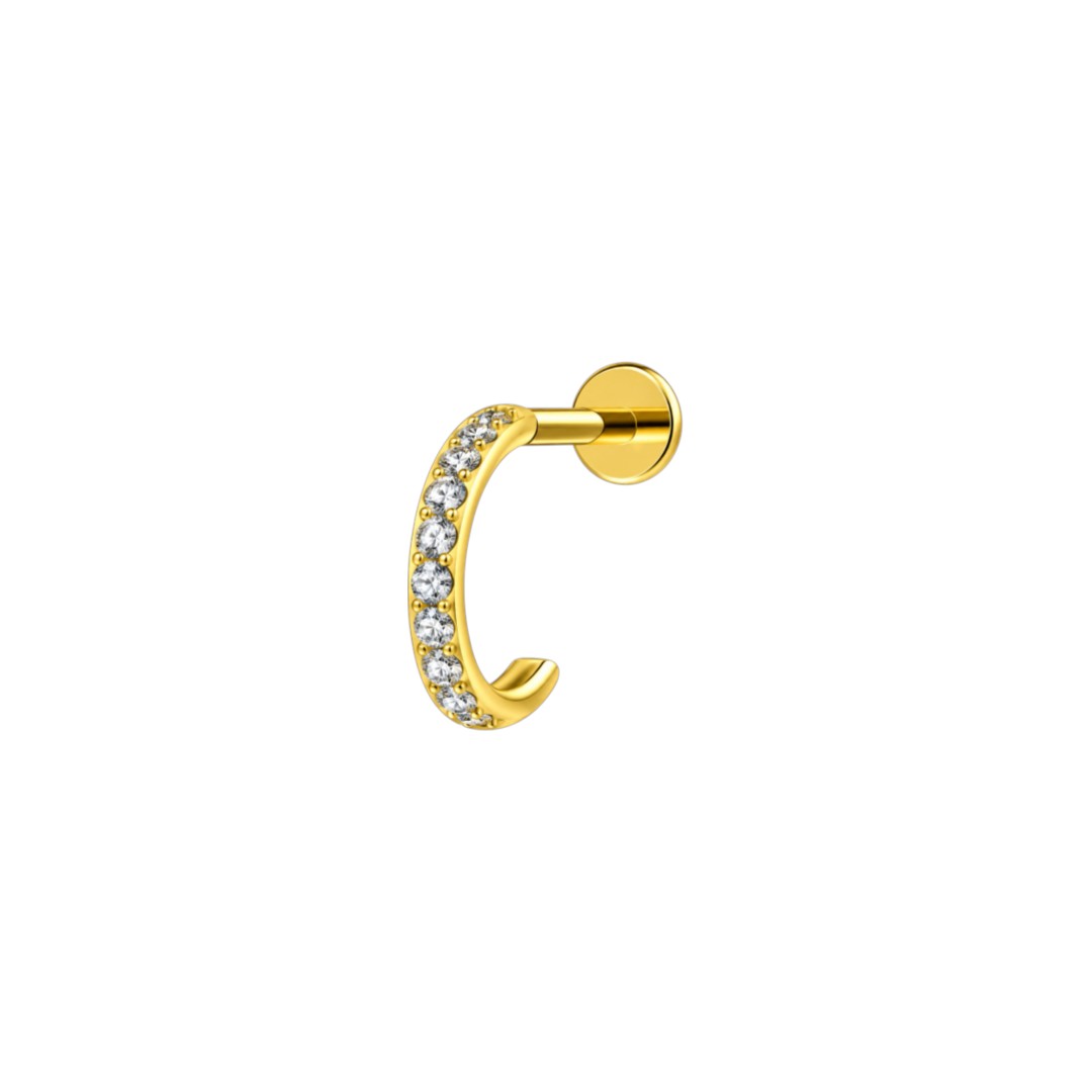 Implant Grade ASTM F136 Titanium Labret CZ C Internaly Threaded