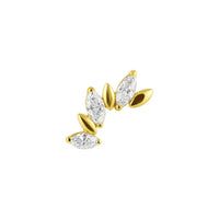 Implant Grade ASTM F136 Titanium Internaly Threaded SMALL VERSION 3 CNC Set Marquise CZ Alternate Labret