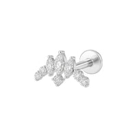 Implant Grade ASTM F136 Titanium 8 CZ Figure Internaly Threaded Labret