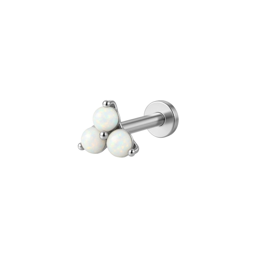 Implant Grade ASTM F136 Titanium 3 CZ Ball Middle Internaly Threaded Labret