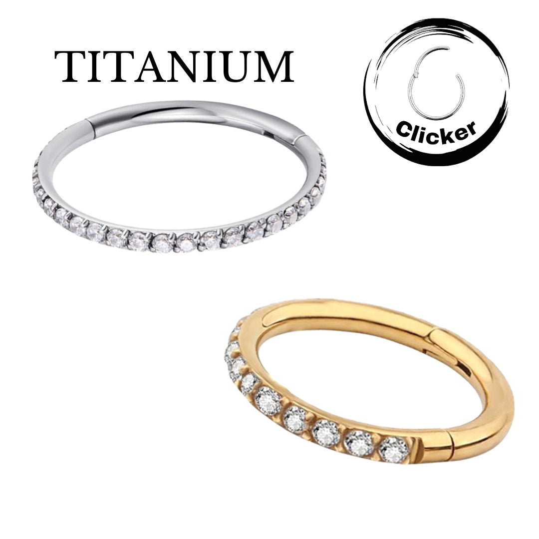 Implant Grade ASTM F136 Titanium CV Pave Segment Clicker