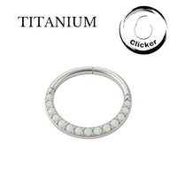 Implant Grade ASTM F136 Titanium Opal CZ PV Segment Clicker