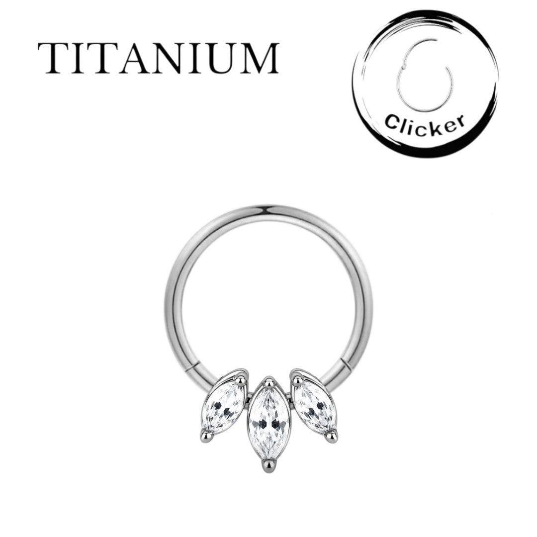 Implant Grade ASTM F136 Titanium Segment Clicker 3 Marquise