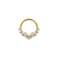 Implant Grade ASTM F136 Titanium CZ Butterfly Center and 3 Marquise CZ Segment Clicker