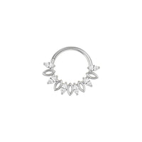 Implant Grade ASTM F136 Titanium 6 Marquise CZ Segment Clicker