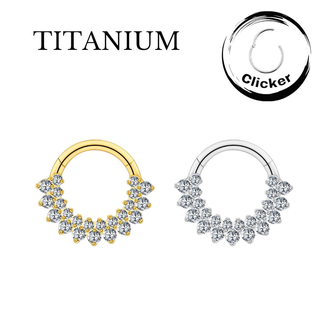 Implant Grade ASTM F136 Titanium 23 CZ Hinged Segment Clicker