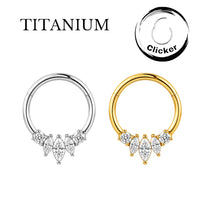 Implant Grade ASTM F136 Titanium Clicker 2 Round 5 Oval Stones