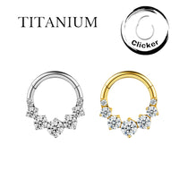 Implant Grade Titanium ASTM F136  Forward Facing 7 CZ Round Big Small Segment Clicker