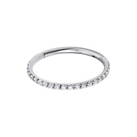 Implant Grade ASTM F136 Titanium 0.8MM With CZ Pave Side Segment Clicker