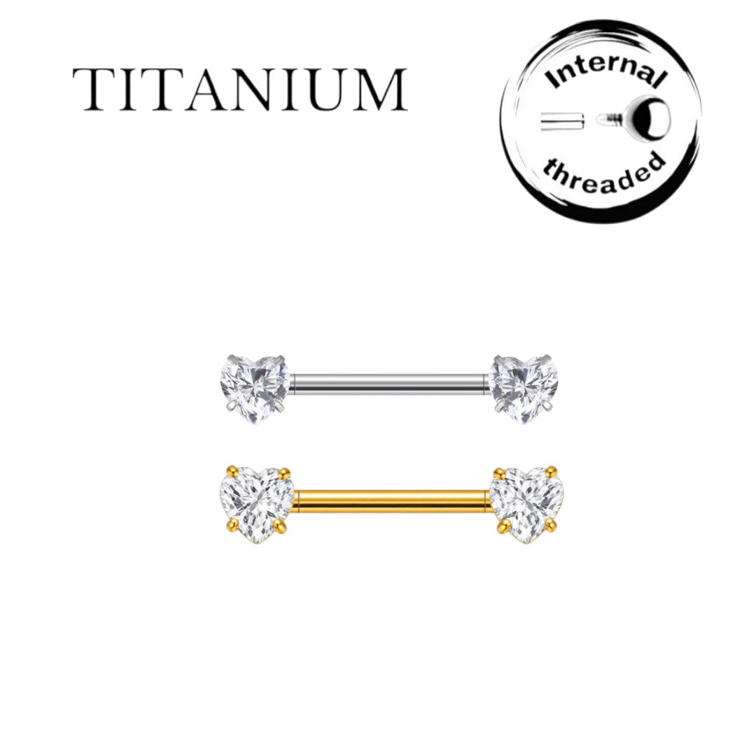 Implant Grade ASTM F136 Titanium Stones Heart Internal Threaded