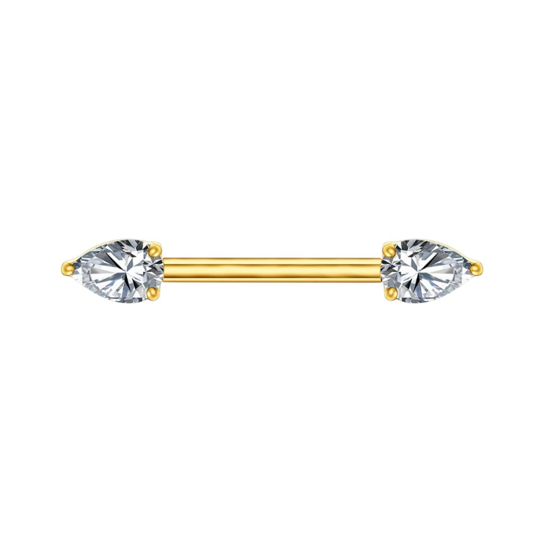 Implant Grade ASTM F136 Titanium Teardrop CZ Push In