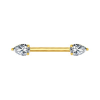 Implant Grade ASTM F136 Titanium Teardrop CZ Push In