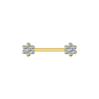 Implant Grade ASTM F136 Titanium Nipple Flower Stones Push In