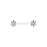 Implant Grade ASTM F136 Titanium Nipple Flower Stones Push In