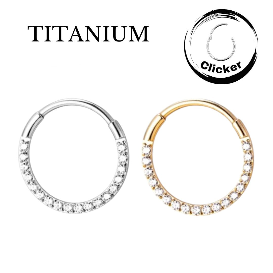 Implant Grade Titanium F136 Prong Setting Cubic Zircon Paved