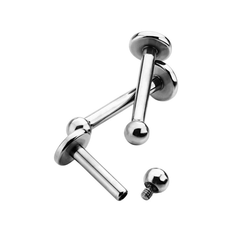 Implant Grade ASTM F136 Titanium With 3 MM Ball Internaly Threaded Labret
