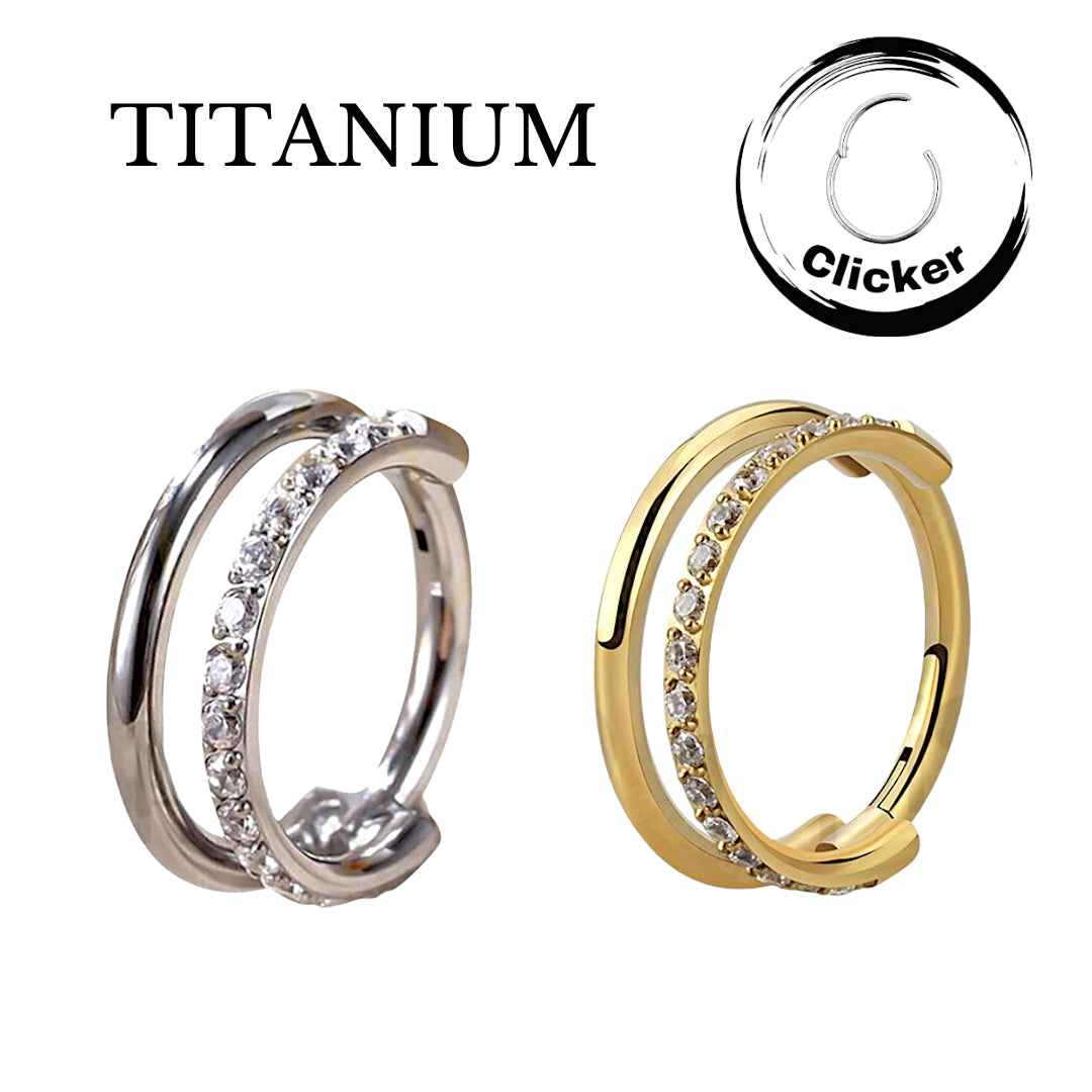 Implant Grade Titanium ASTM F136 2 Row With 1 CZ Row Segment Clicker