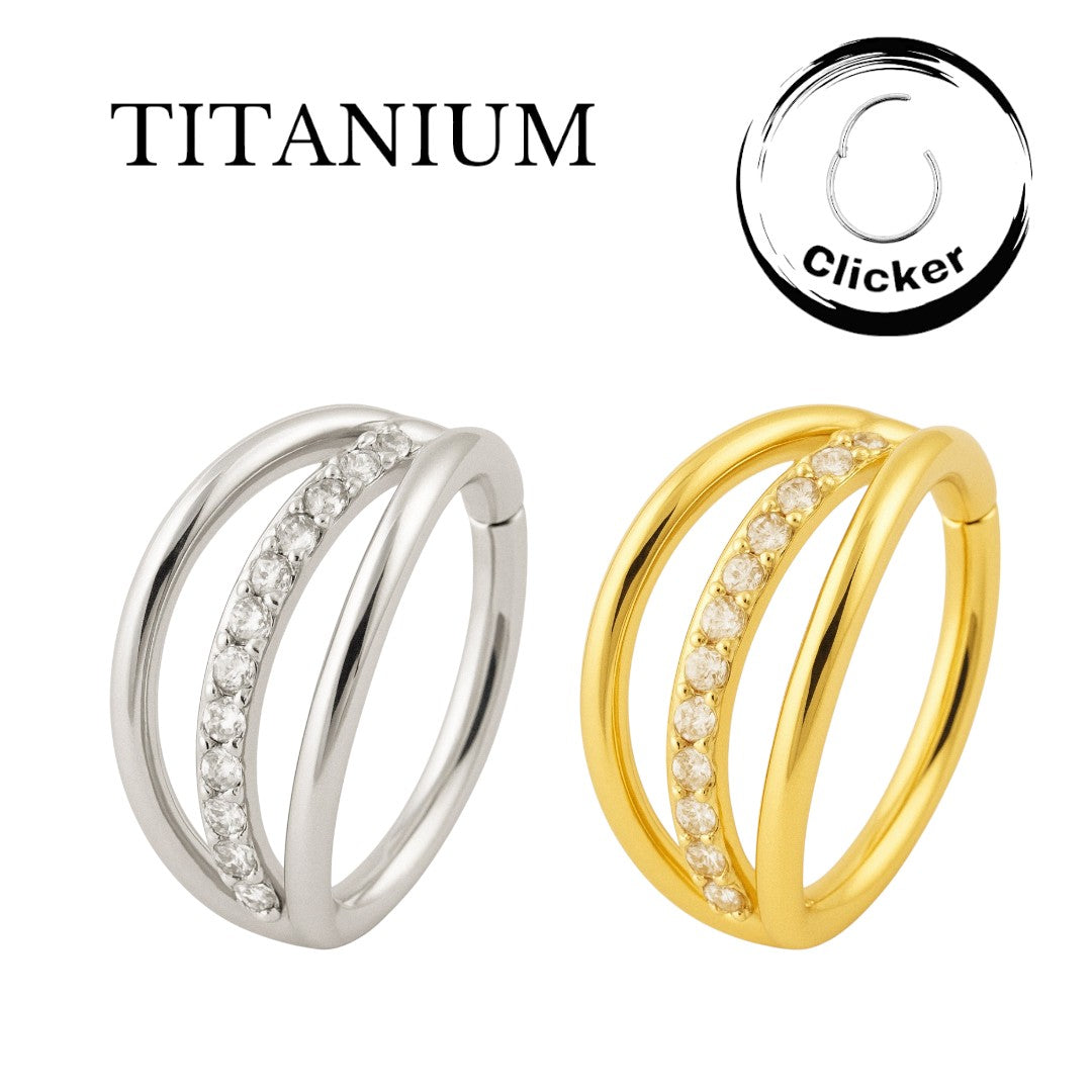 Implant Grade ASTM F136 Titanium 3 Row Middle CZ Segment Clicker