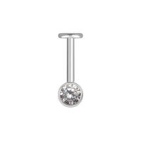 Implant Grade ASTM F136 Titanium Hidden Helix One Stone Internaly Threaded Labret