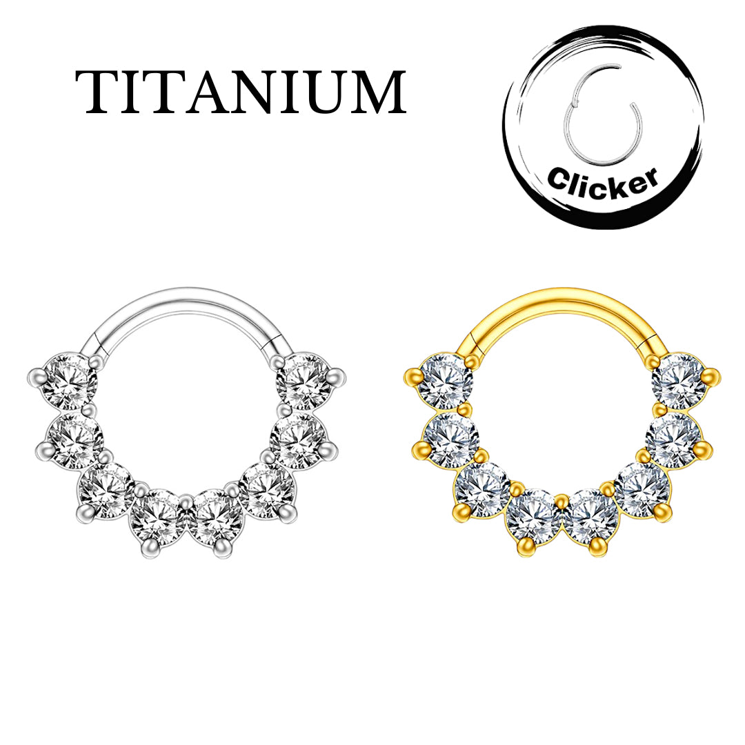 Implant Grade Titanium ASTM F136 8 CZ Stone Segment Clicker