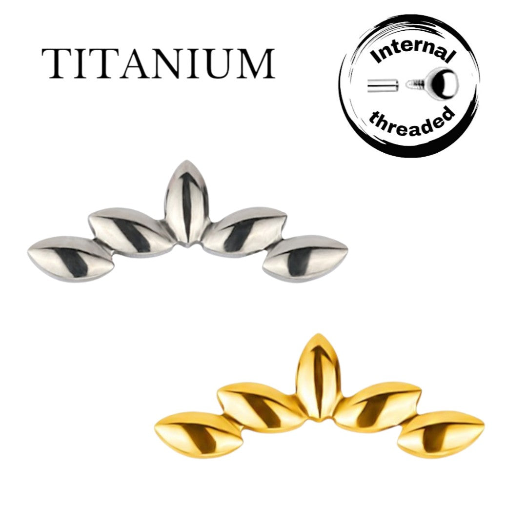Implant Grade ASTM F136 Titanium Tassels Internaly Threaded Labret