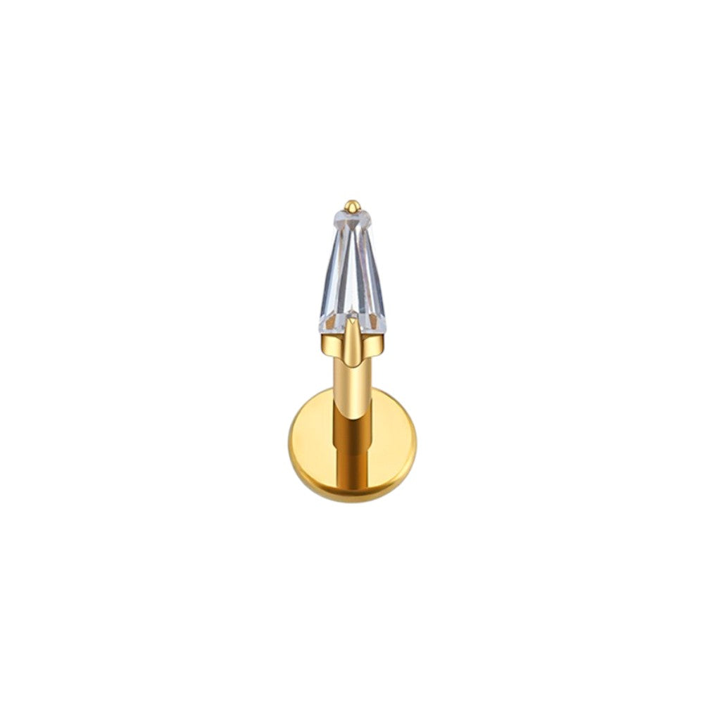 Implant Grade ASTM F136 Titanium Pointy Diamond Internaly Threaded Labret