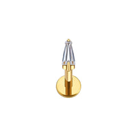 Implant Grade ASTM F136 Titanium Pointy Diamond Internaly Threaded Labret