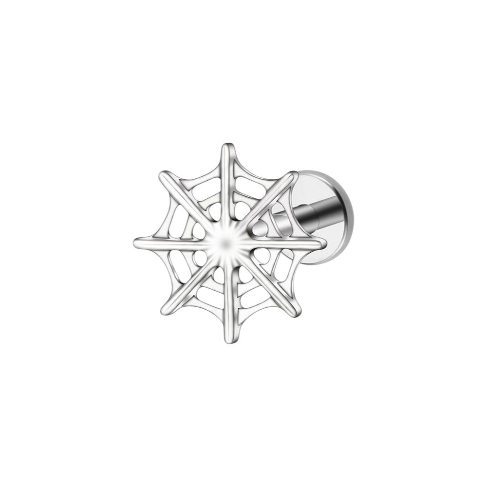 Implant Grade ASTM F136 Titanium Spiderweb Internaly Threaded Labret