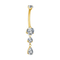 Implant Grade ASTM F136 Titanium Pendant Drop Internaly Threaded Belly Ring