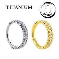 Implant Grade ASTM F136 Titanium Double Layers Beads With The Middle CZ Lined