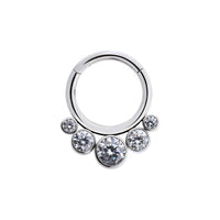 Implant Grade Titanium ASTM F 136 Bezel 5 stone Hinged Nose Segment Clicker