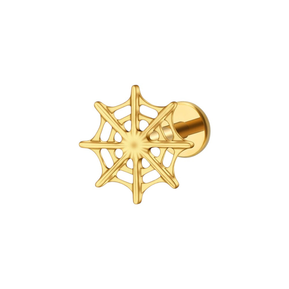 Implant Grade ASTM F136 Titanium Spiderweb Internaly Threaded Labret