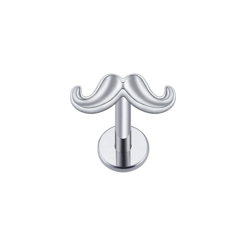 Implant Grade ASTM F136 Titanium Moustache Internaly Threaded Labret