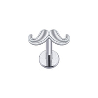 Implant Grade ASTM F136 Titanium Moustache Internaly Threaded Labret